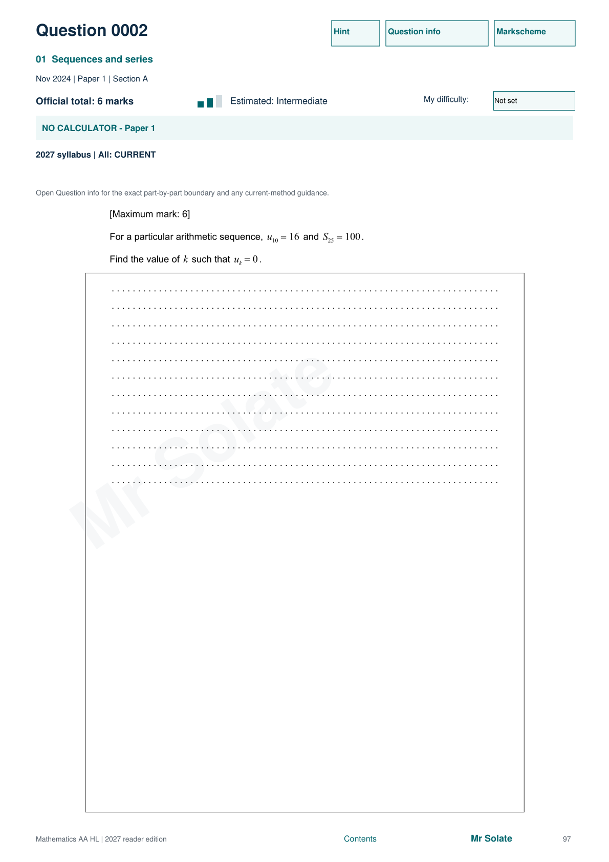 Original Mathematics question 2, page 97