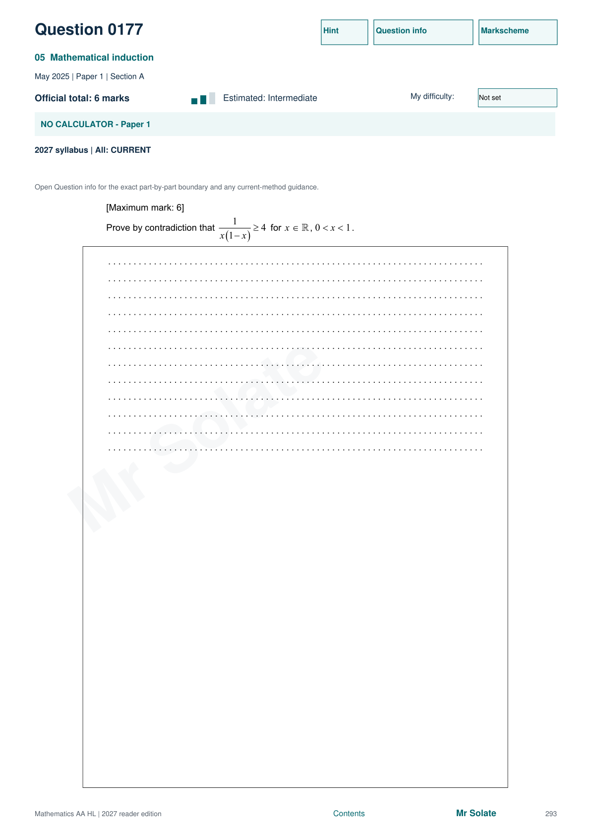 Original Mathematics question 177, page 293
