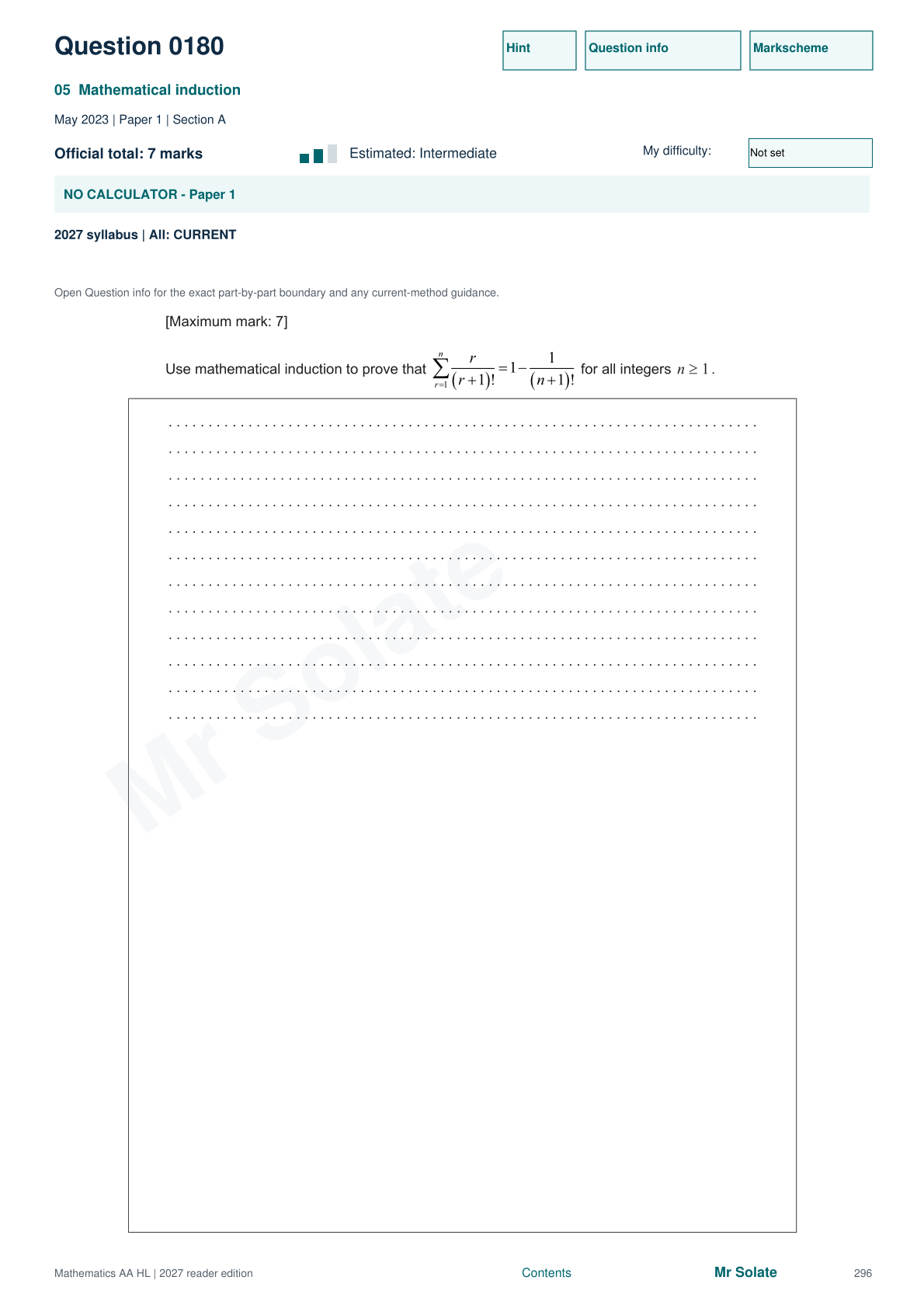 Original Mathematics question 180, page 296