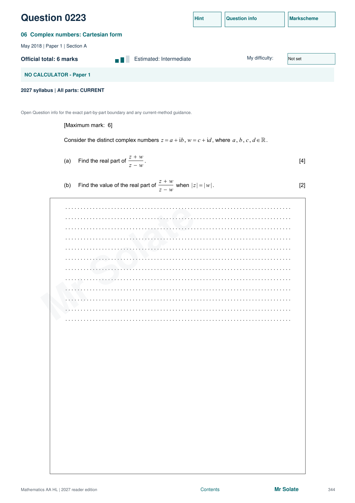 Original Mathematics question 223, page 344