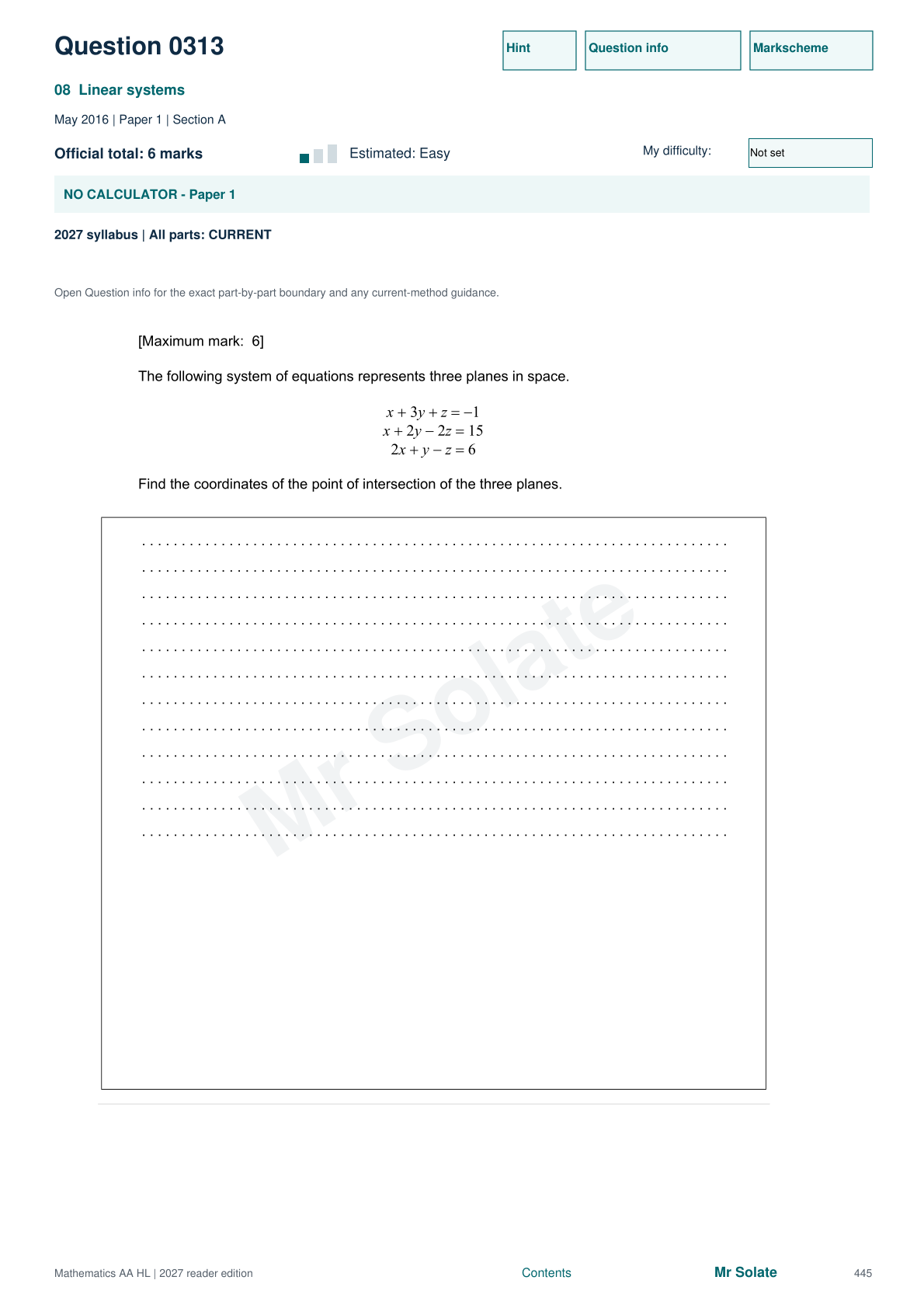 Original Mathematics question 313, page 445