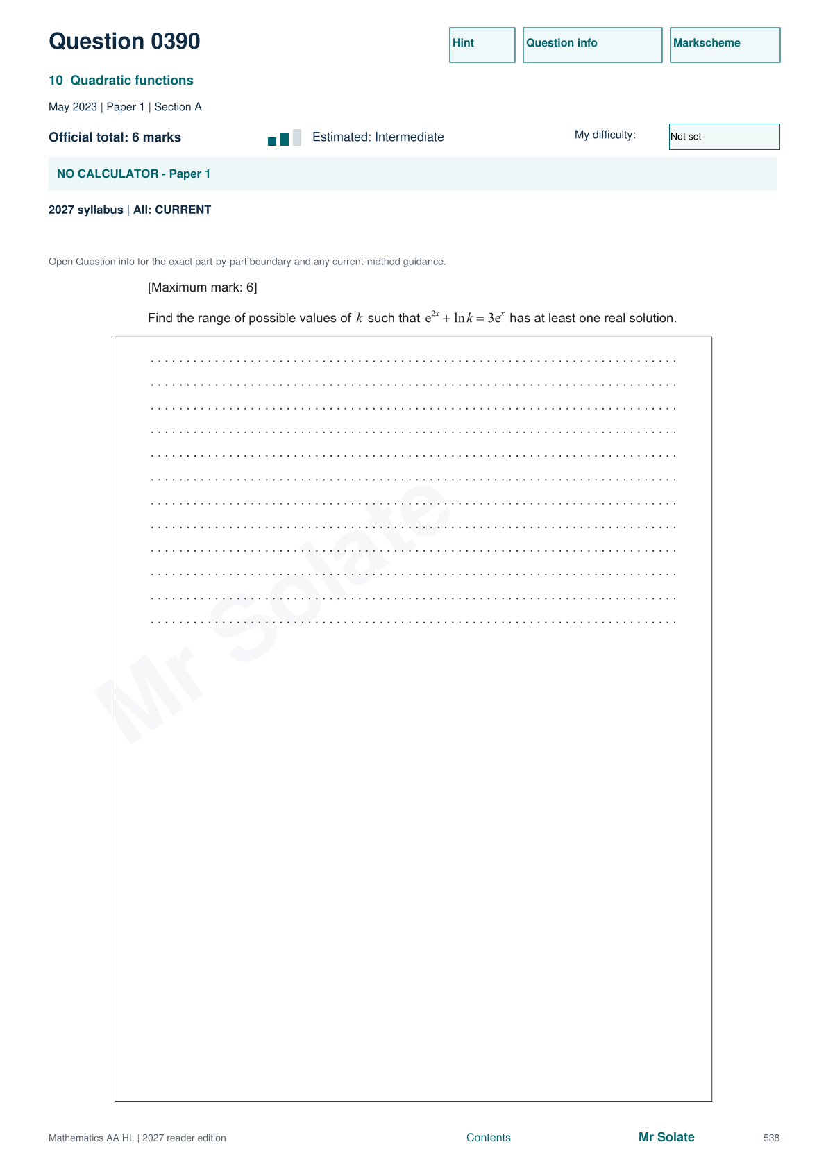 Original Mathematics question 390, page 538