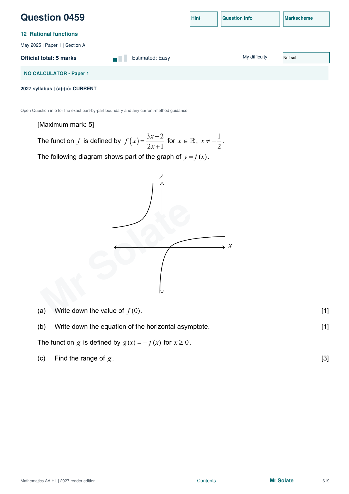 Original Mathematics question 459, page 619