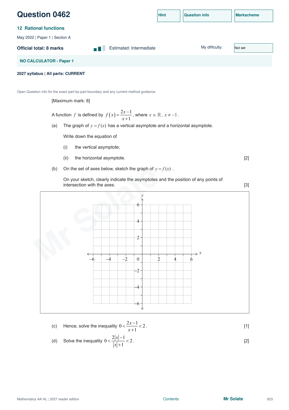 Original Mathematics question 462, page 623