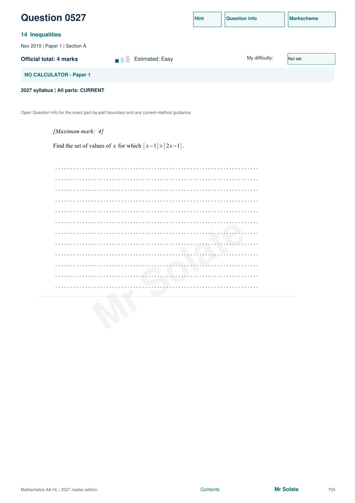 Original Mathematics question 527, page 704
