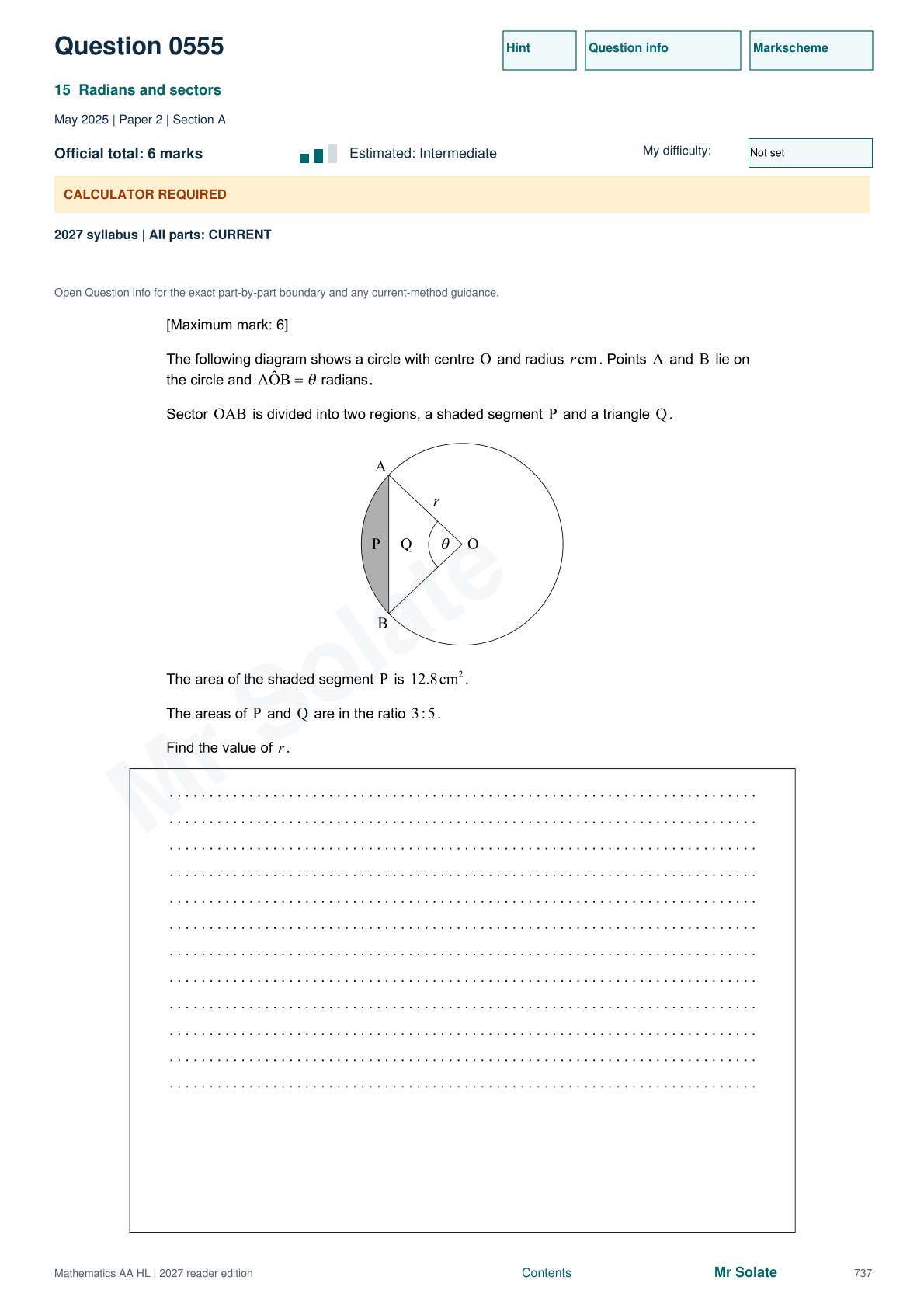 Original Mathematics question 555, page 737