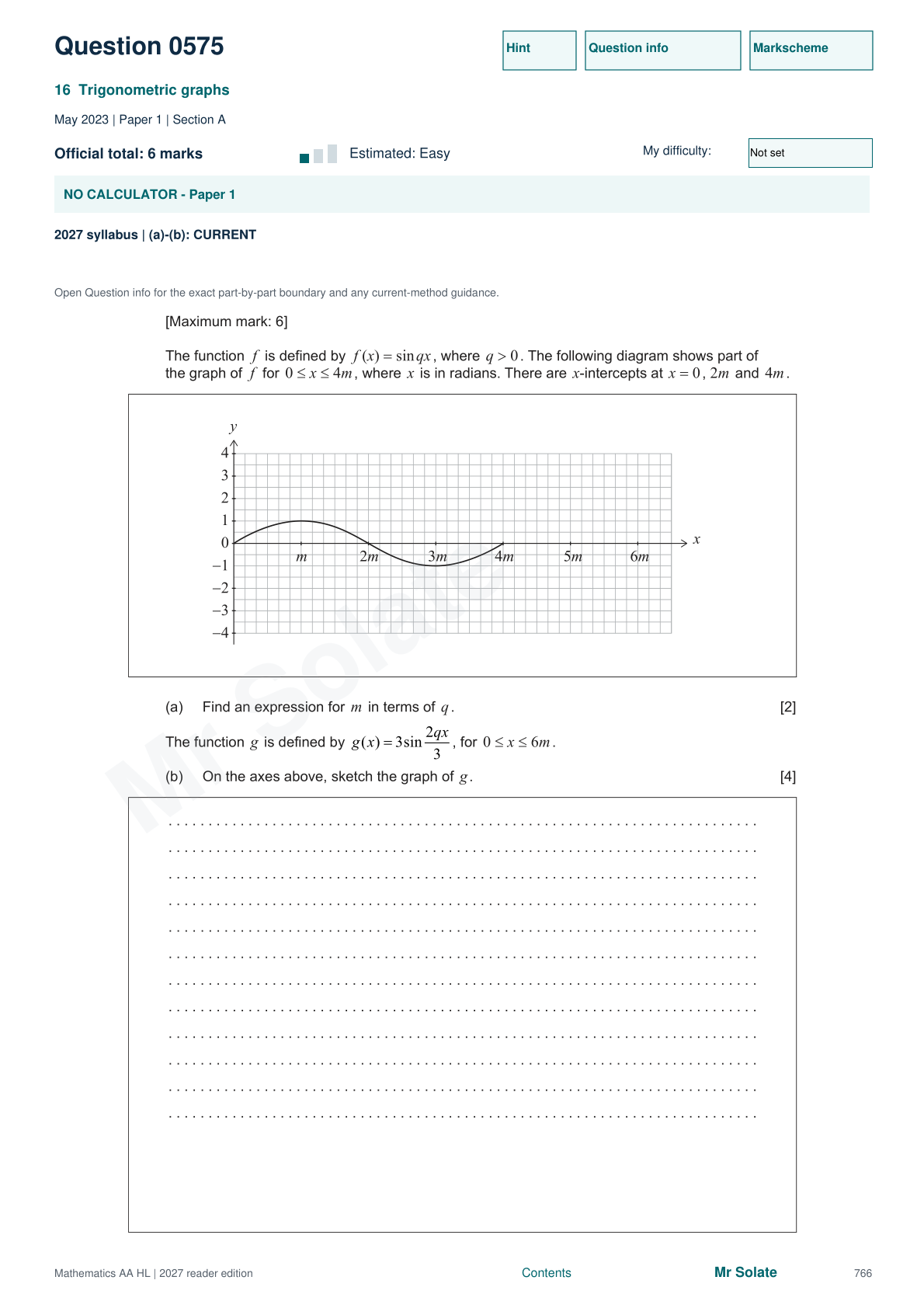 Original Mathematics question 575, page 766