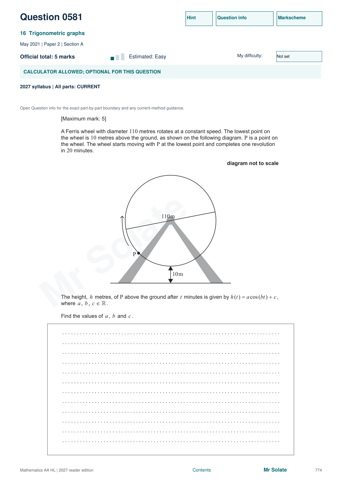 Original Mathematics question 581, page 774