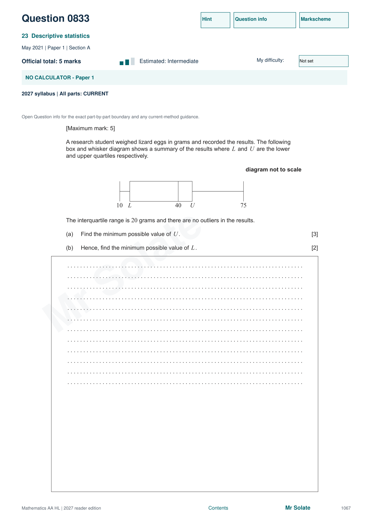 Original Mathematics question 833, page 1067