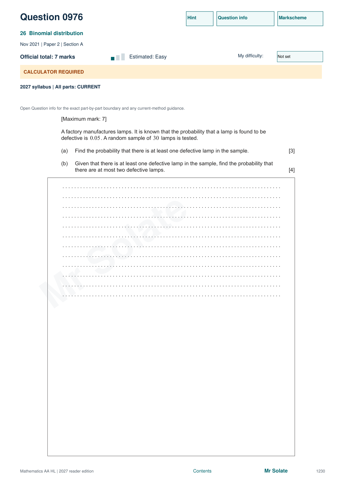Original Mathematics question 976, page 1230