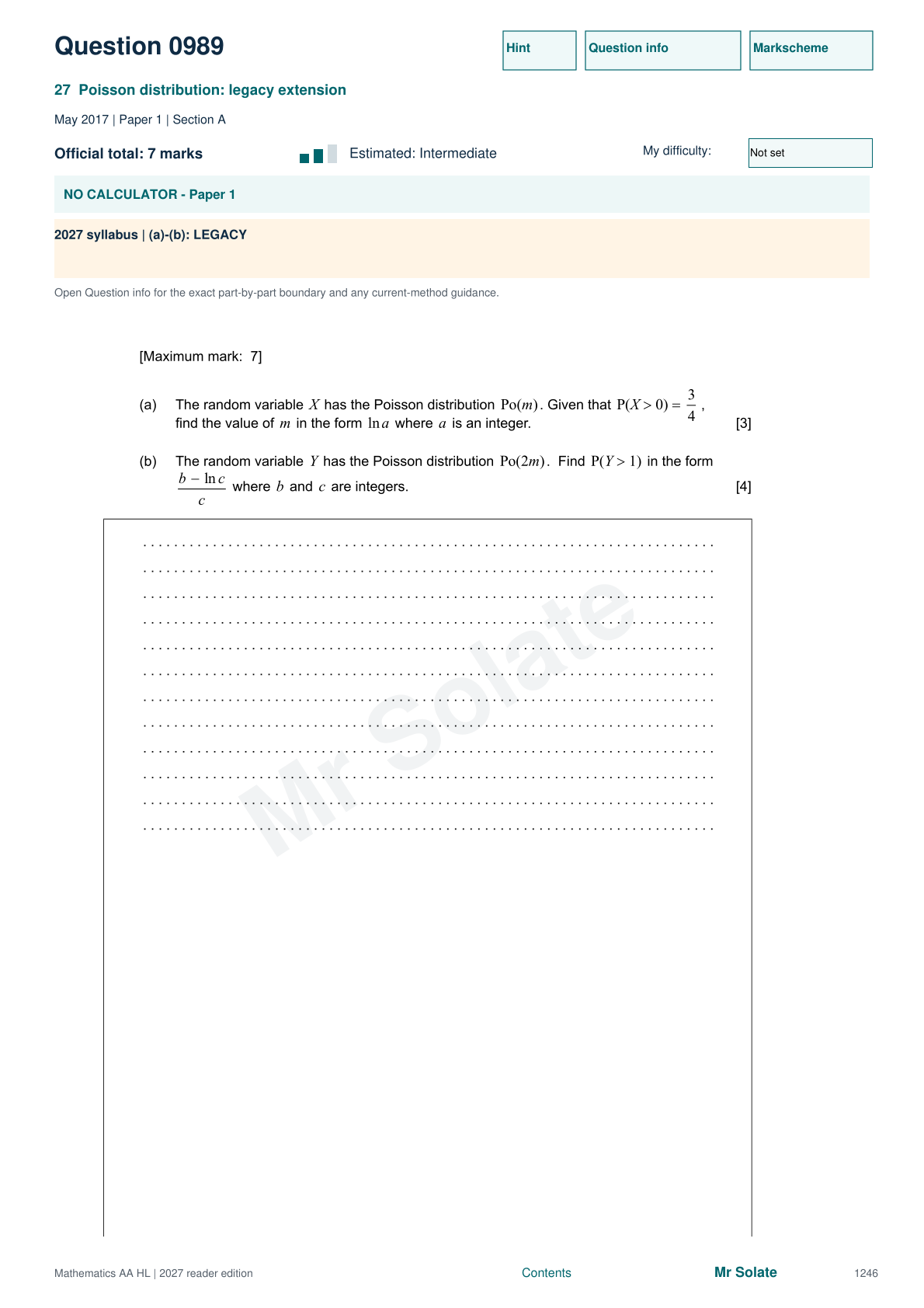 Original Mathematics question 989, page 1246