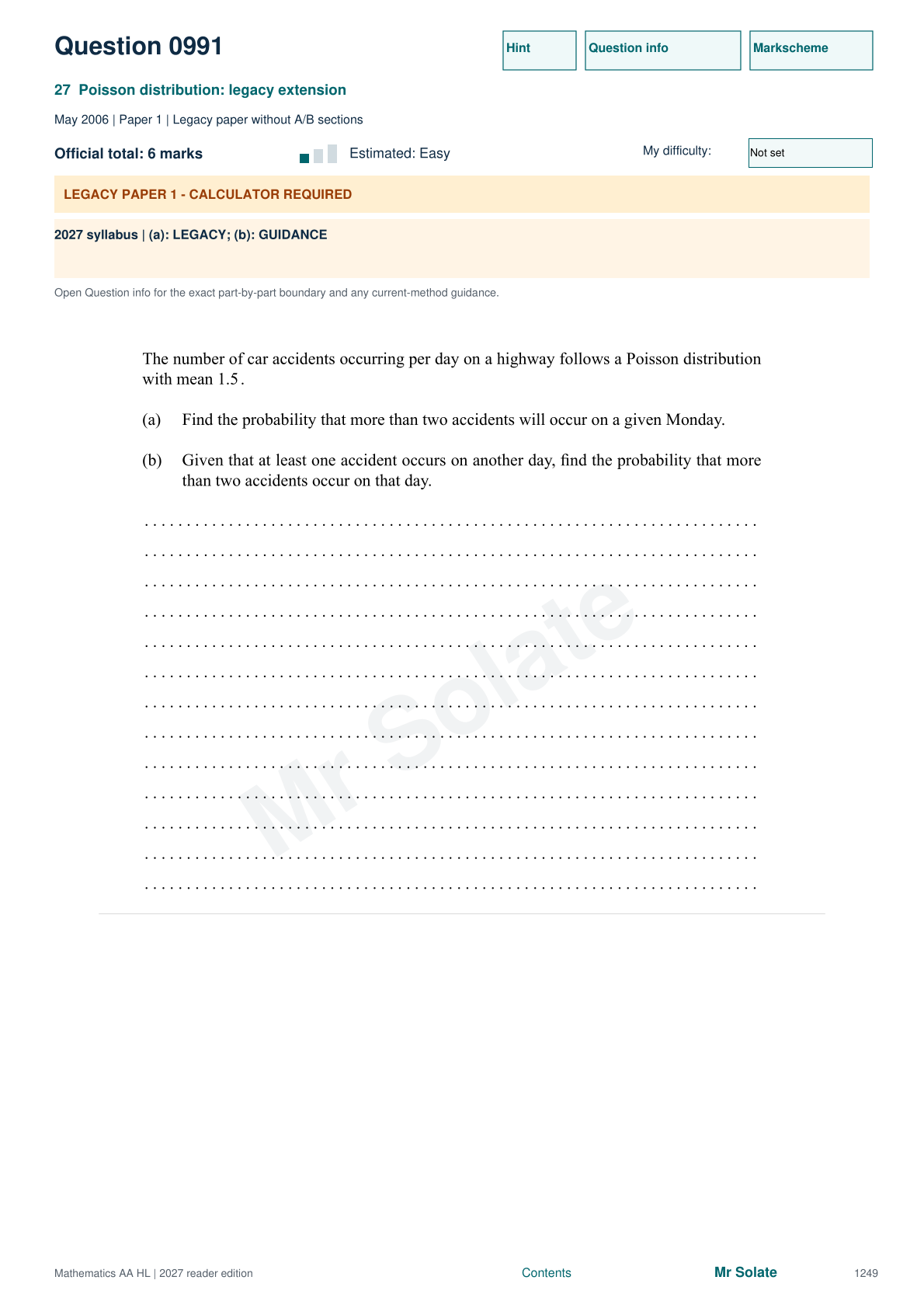 Original Mathematics question 991, page 1249