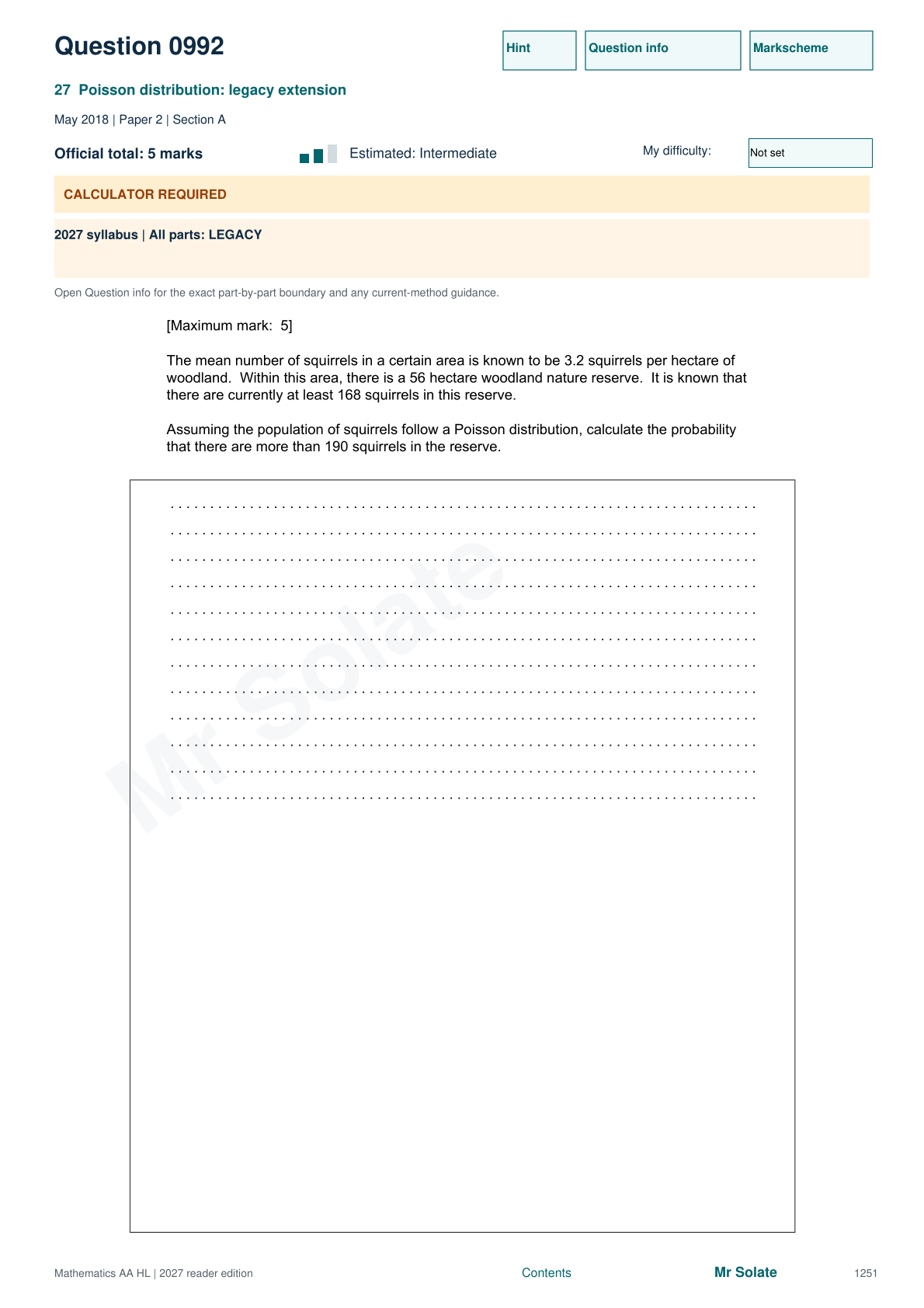Original Mathematics question 992, page 1251