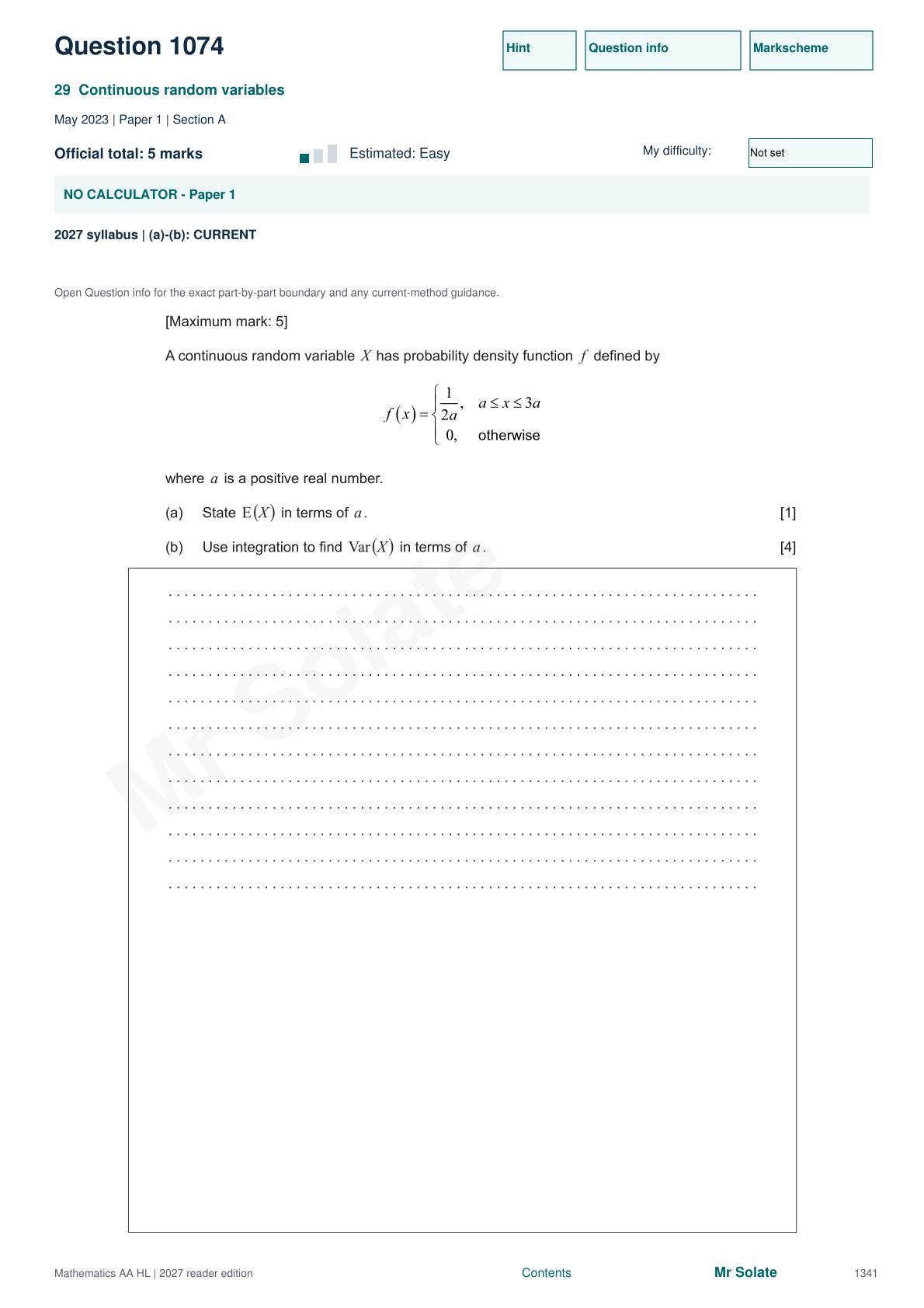 Original Mathematics question 1074, page 1341