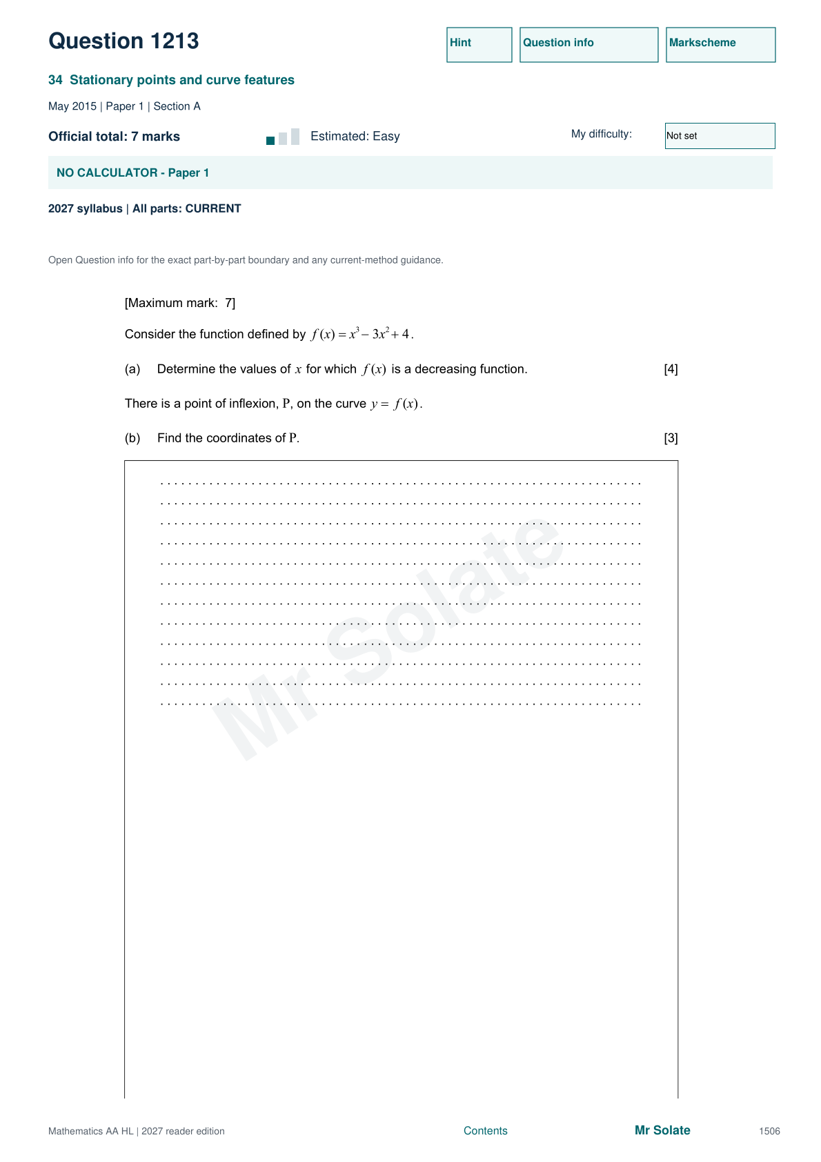 Original Mathematics question 1213, page 1506