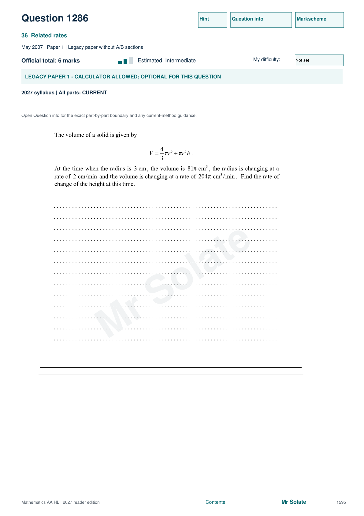 Original Mathematics question 1286, page 1595