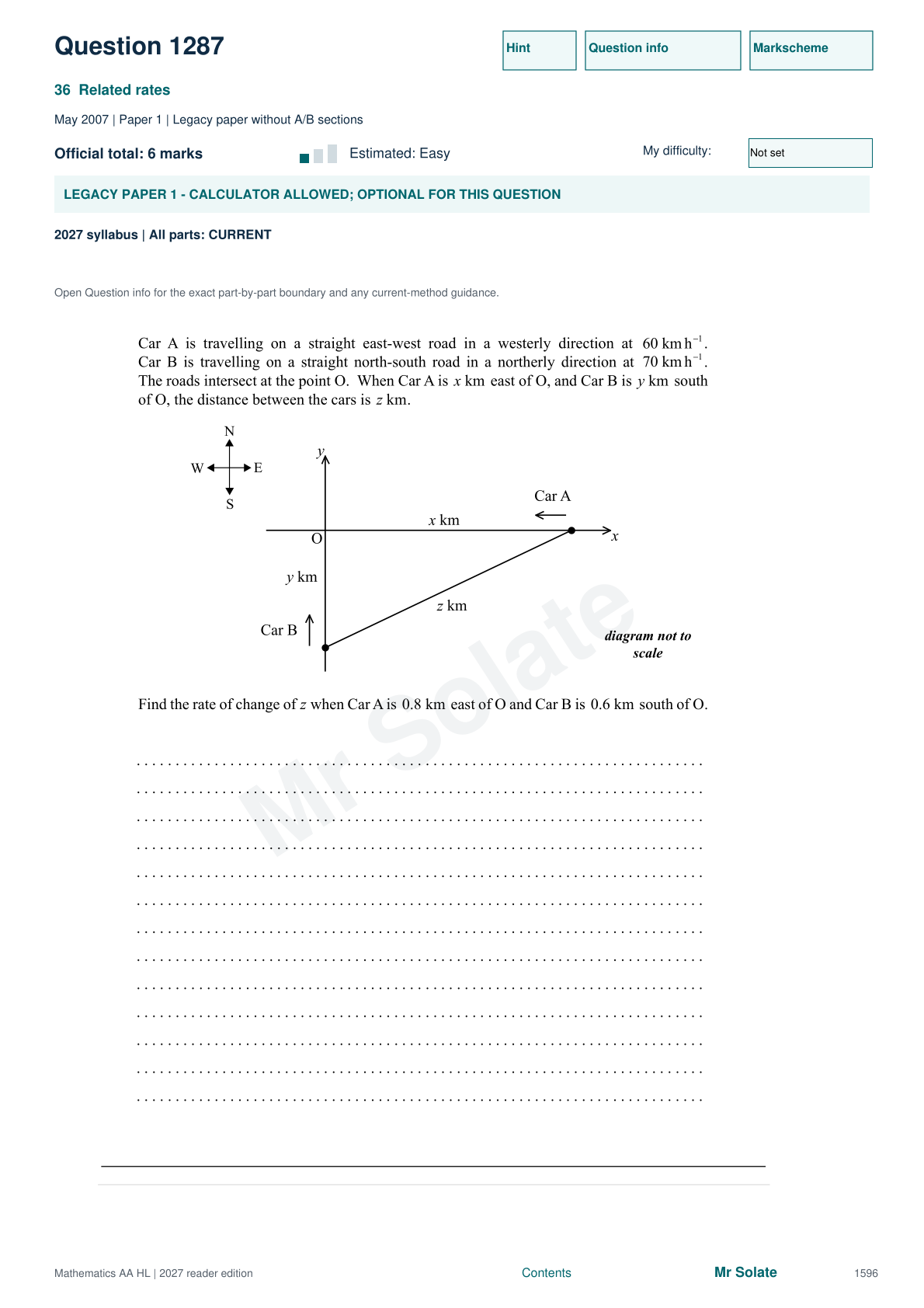 Original Mathematics question 1287, page 1596