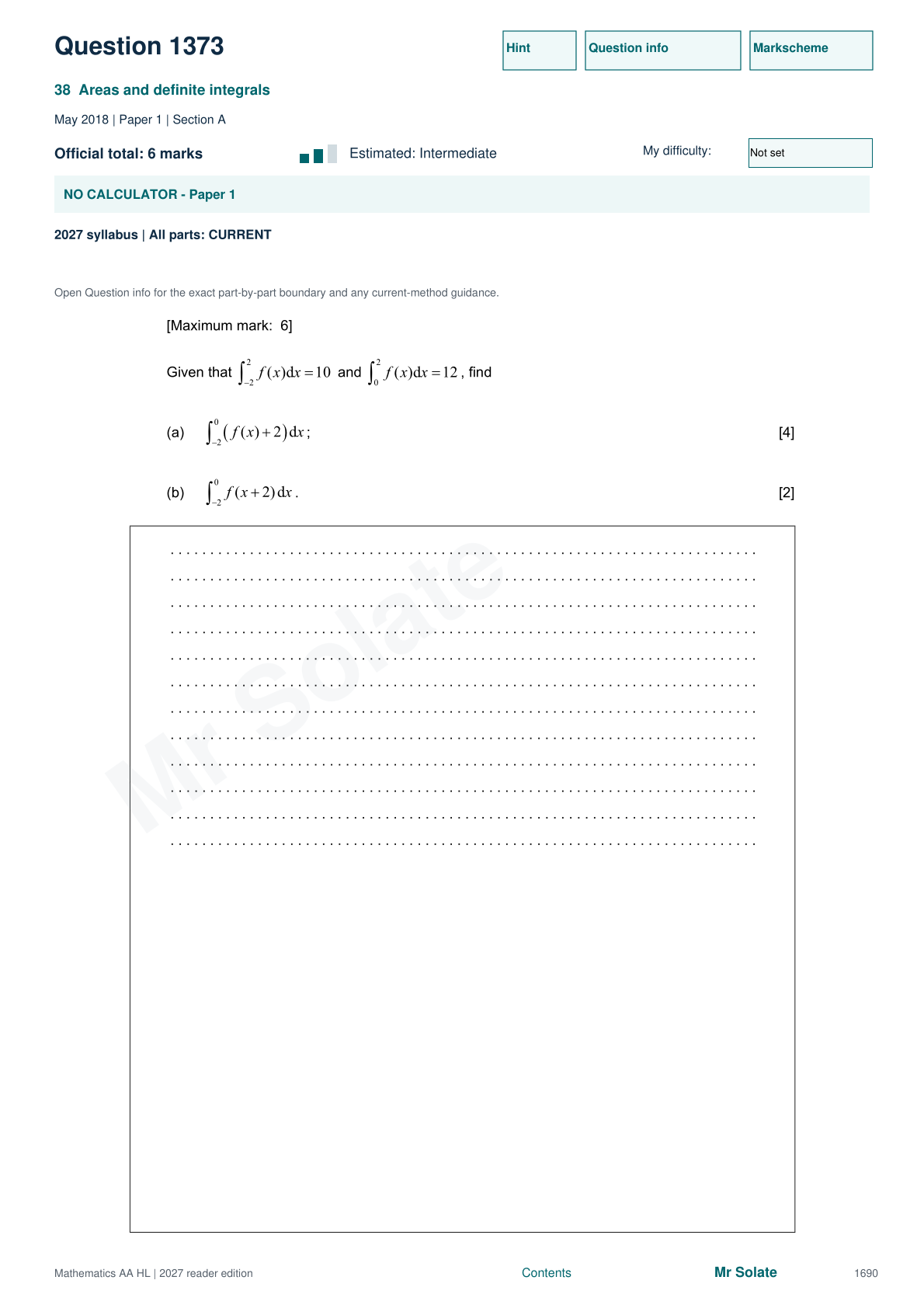 Original Mathematics question 1373, page 1690