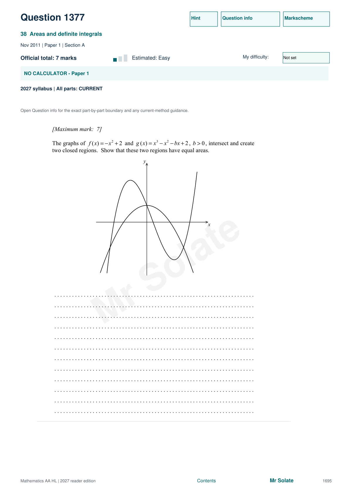 Original Mathematics question 1377, page 1695