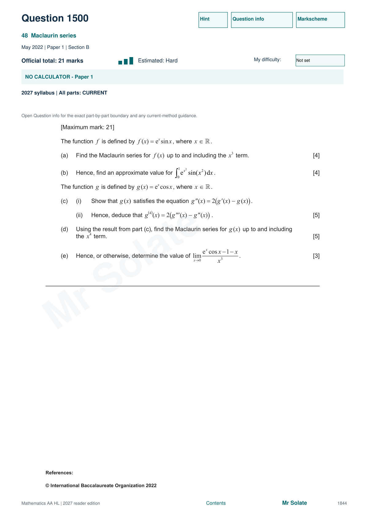 Original Mathematics question 1500, page 1844