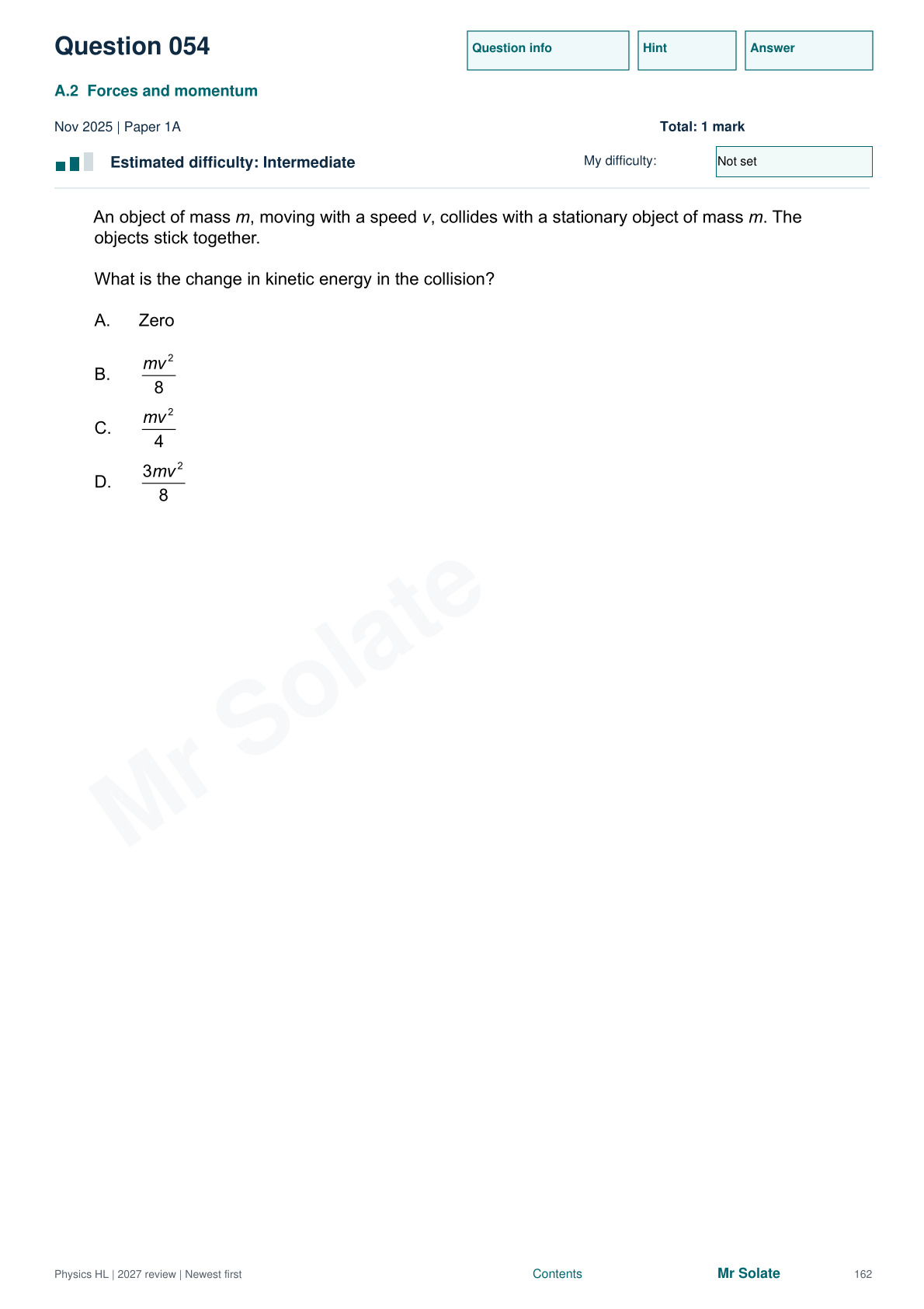 Original Physics question 54, page 162