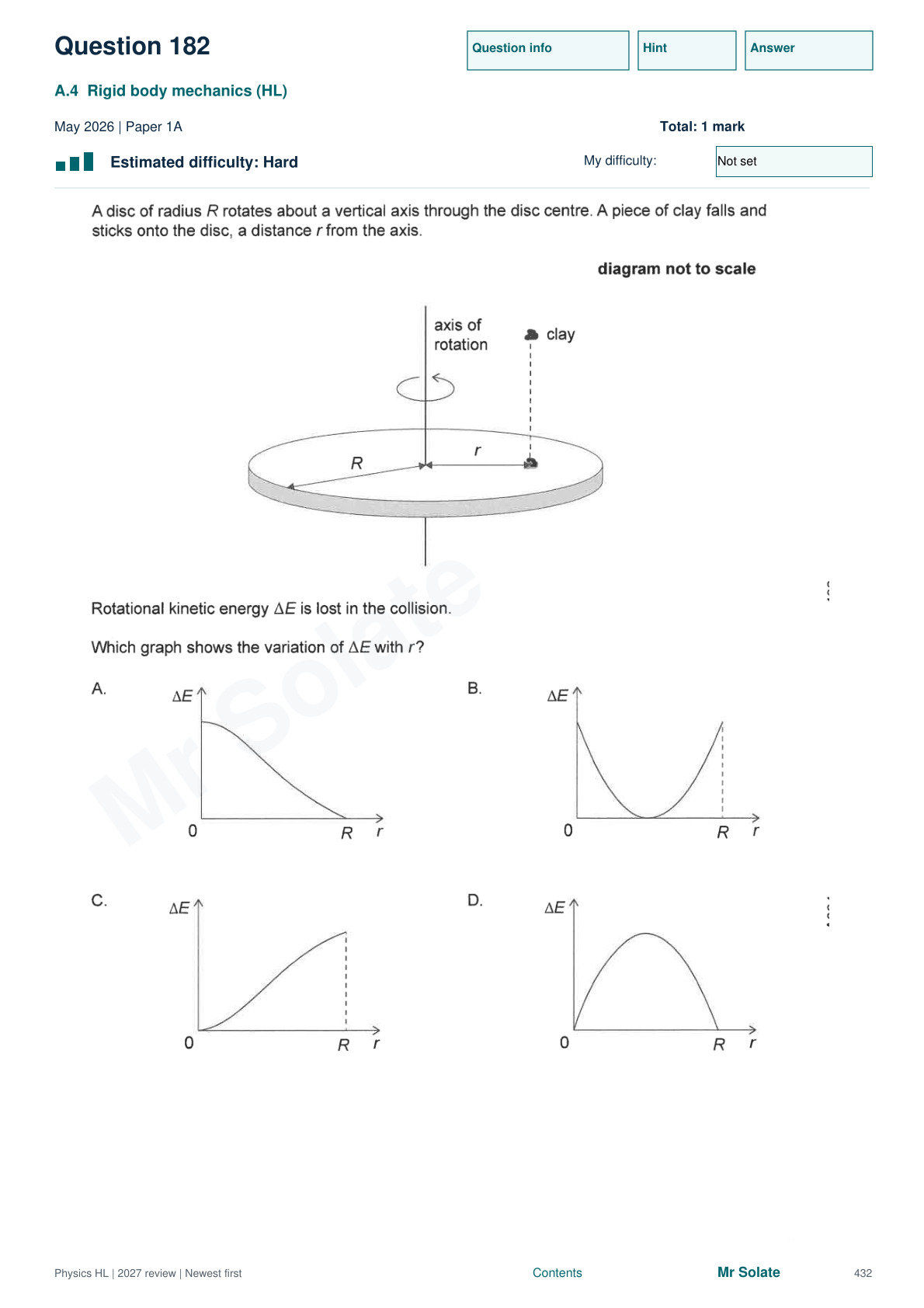 Original Physics question 182, page 432