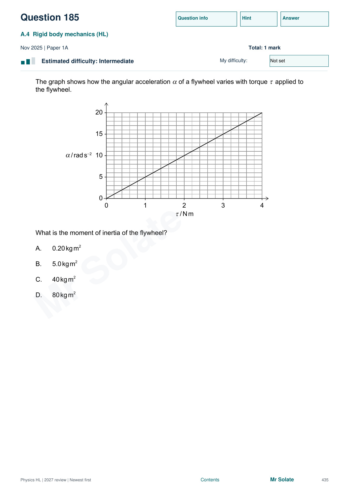 Original Physics question 185, page 435