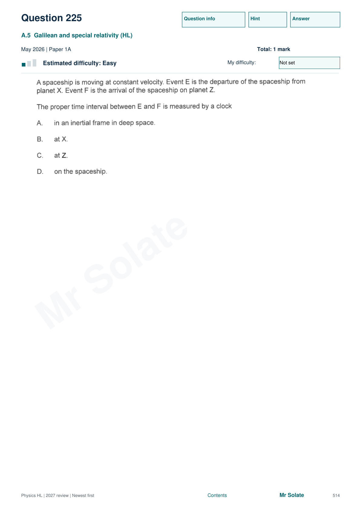 Original Physics question 225, page 514