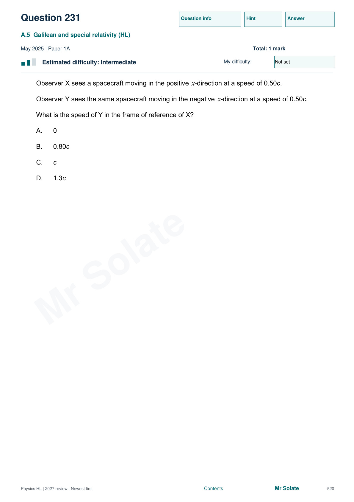 Original Physics question 231, page 520