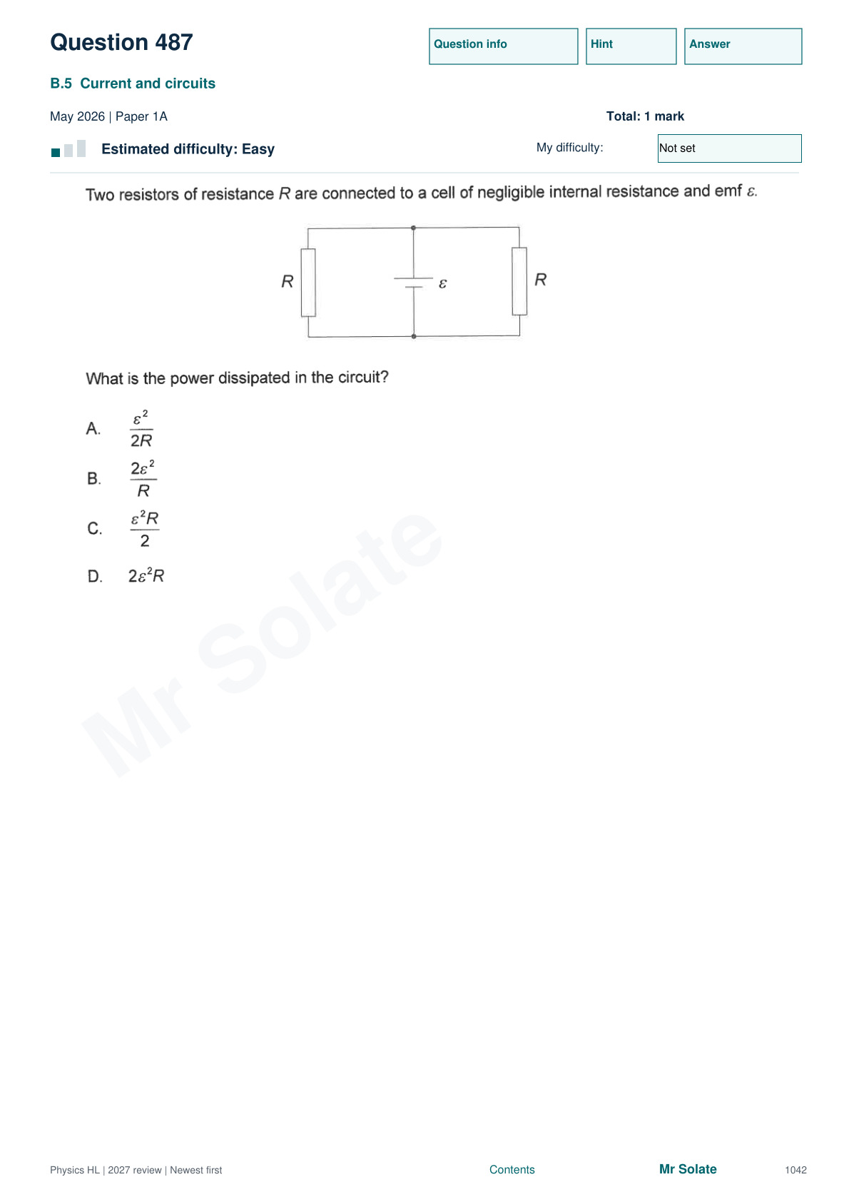 Original Physics question 487, page 1042
