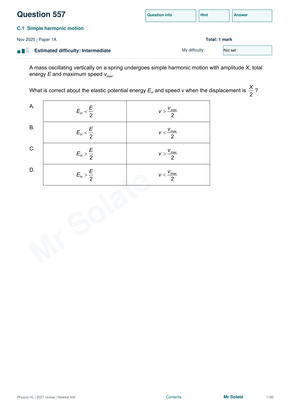 Original Physics question 557, page 1190
