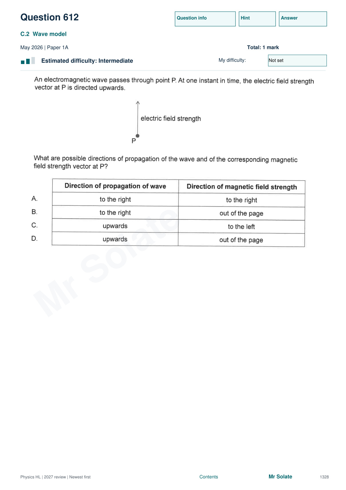Original Physics question 612, page 1328