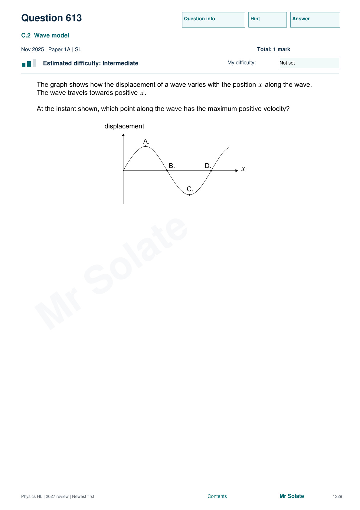 Original Physics question 613, page 1329