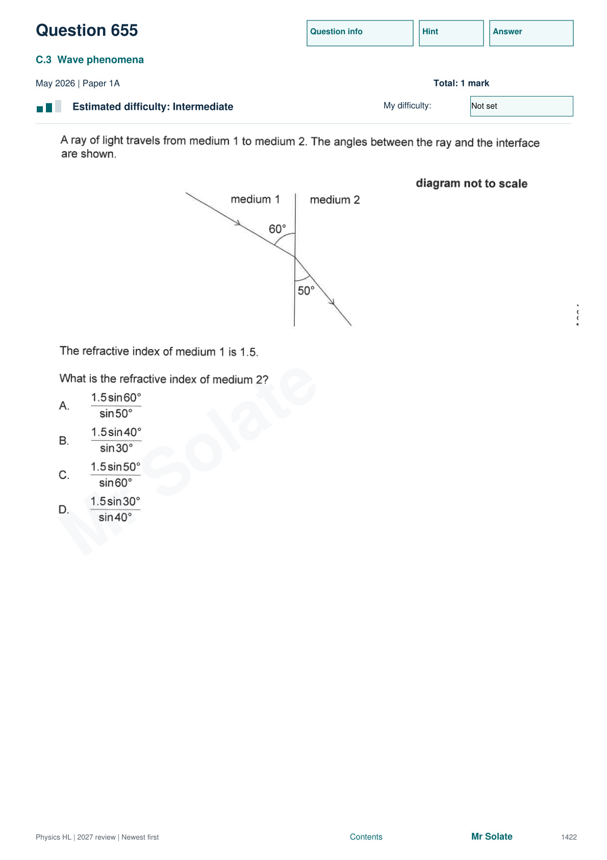 Original Physics question 655, page 1422