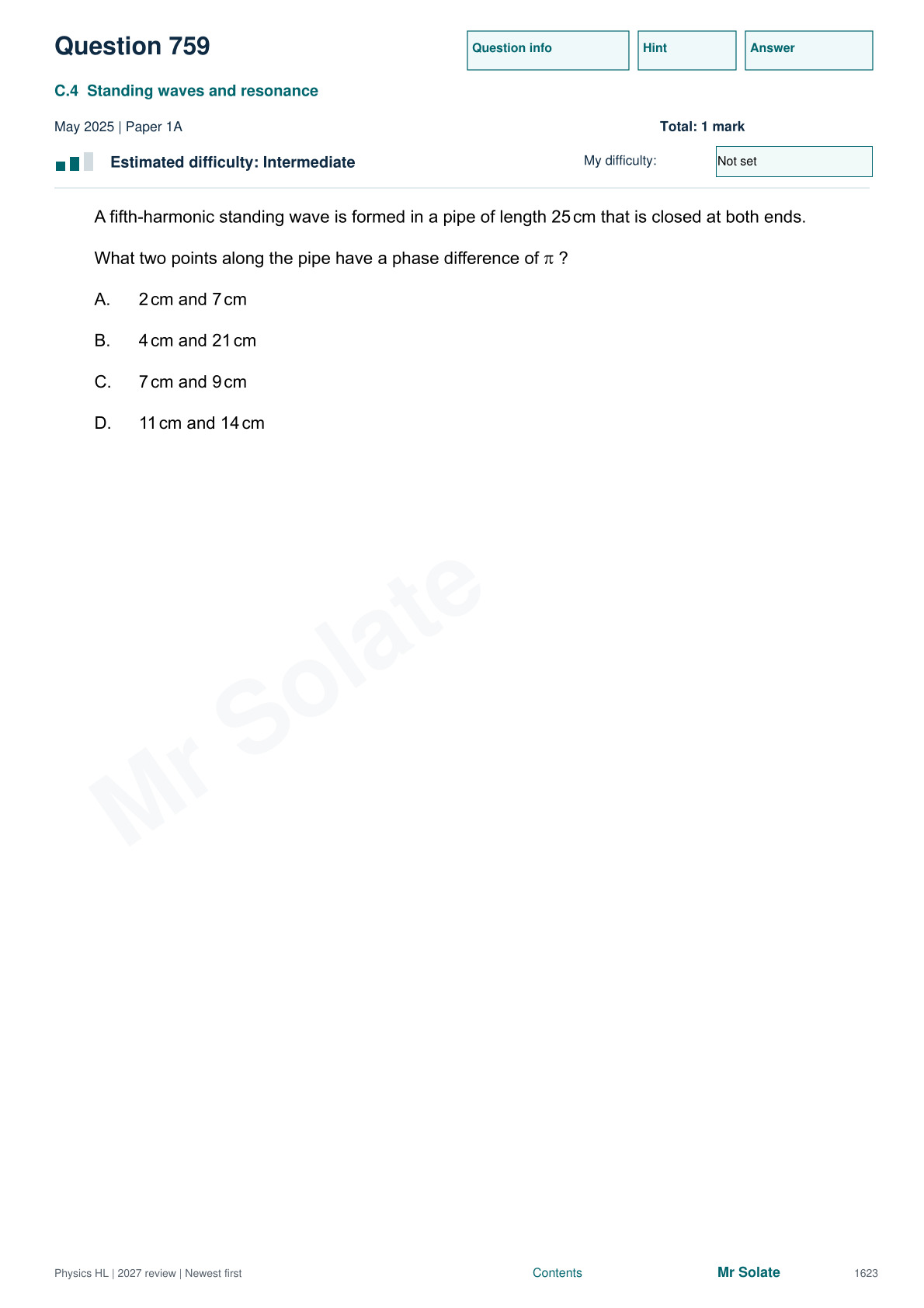 Original Physics question 759, page 1623