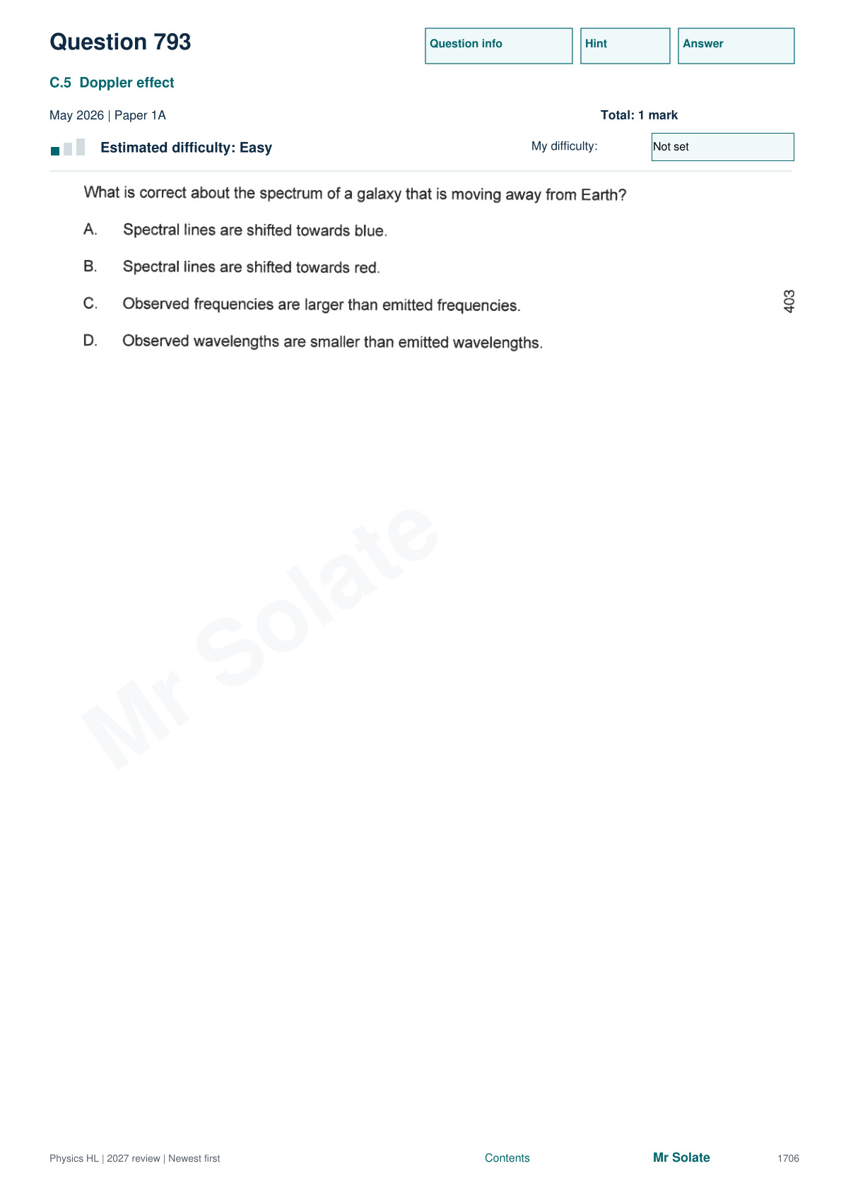 Original Physics question 793, page 1706