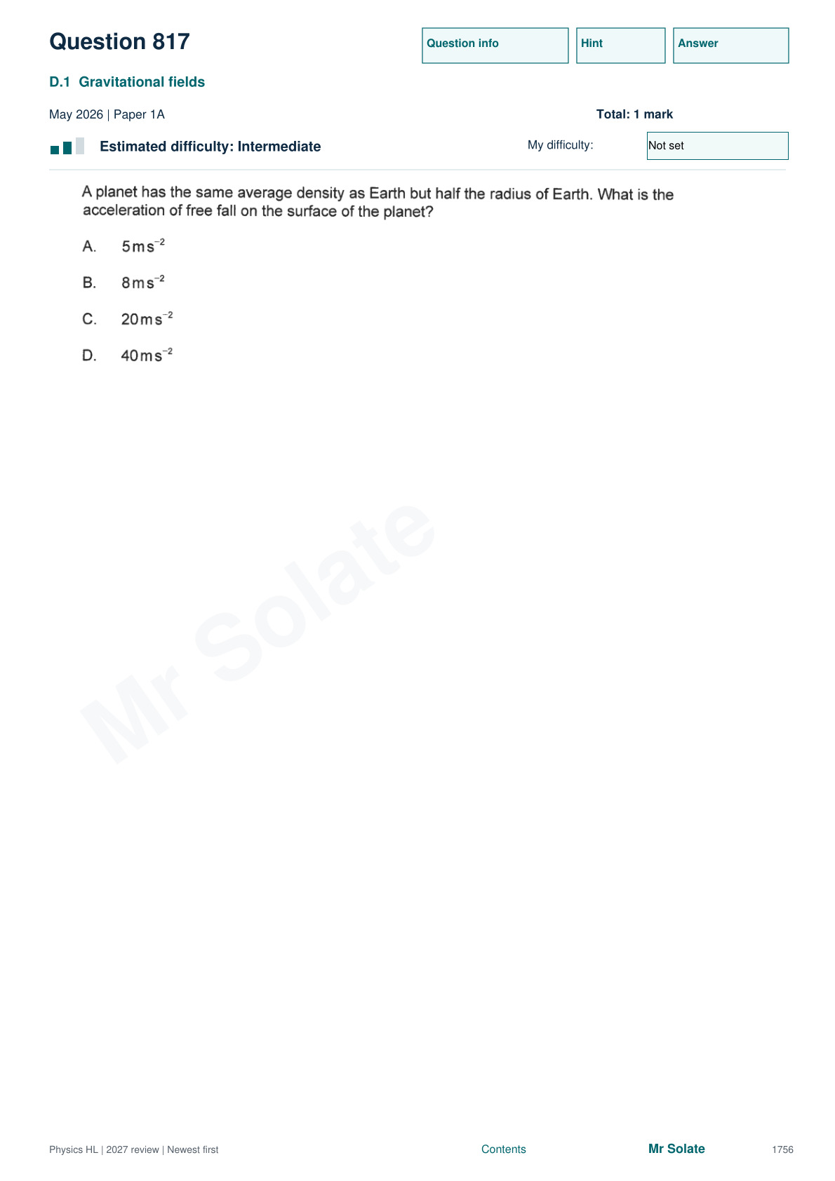 Original Physics question 817, page 1756