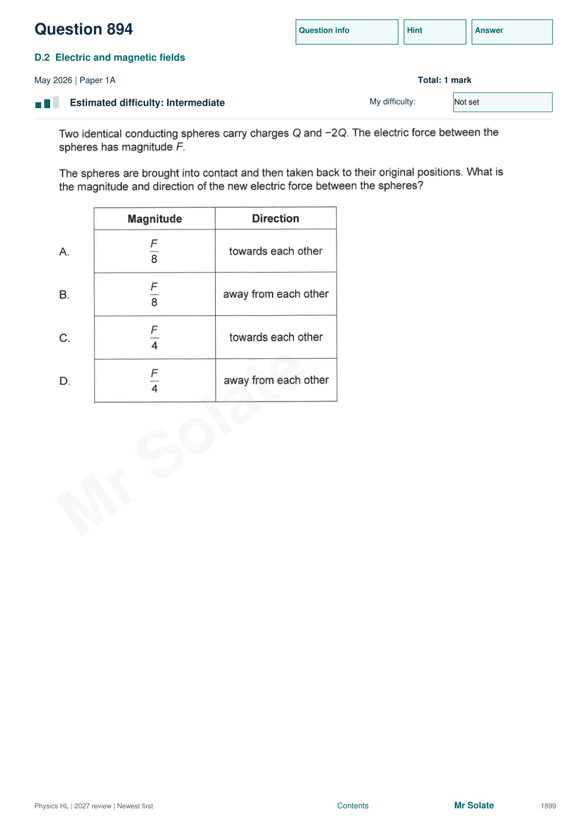 Original Physics question 894, page 1899