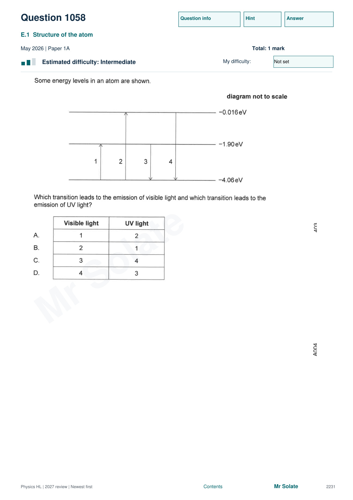 Original Physics question 1058, page 2231