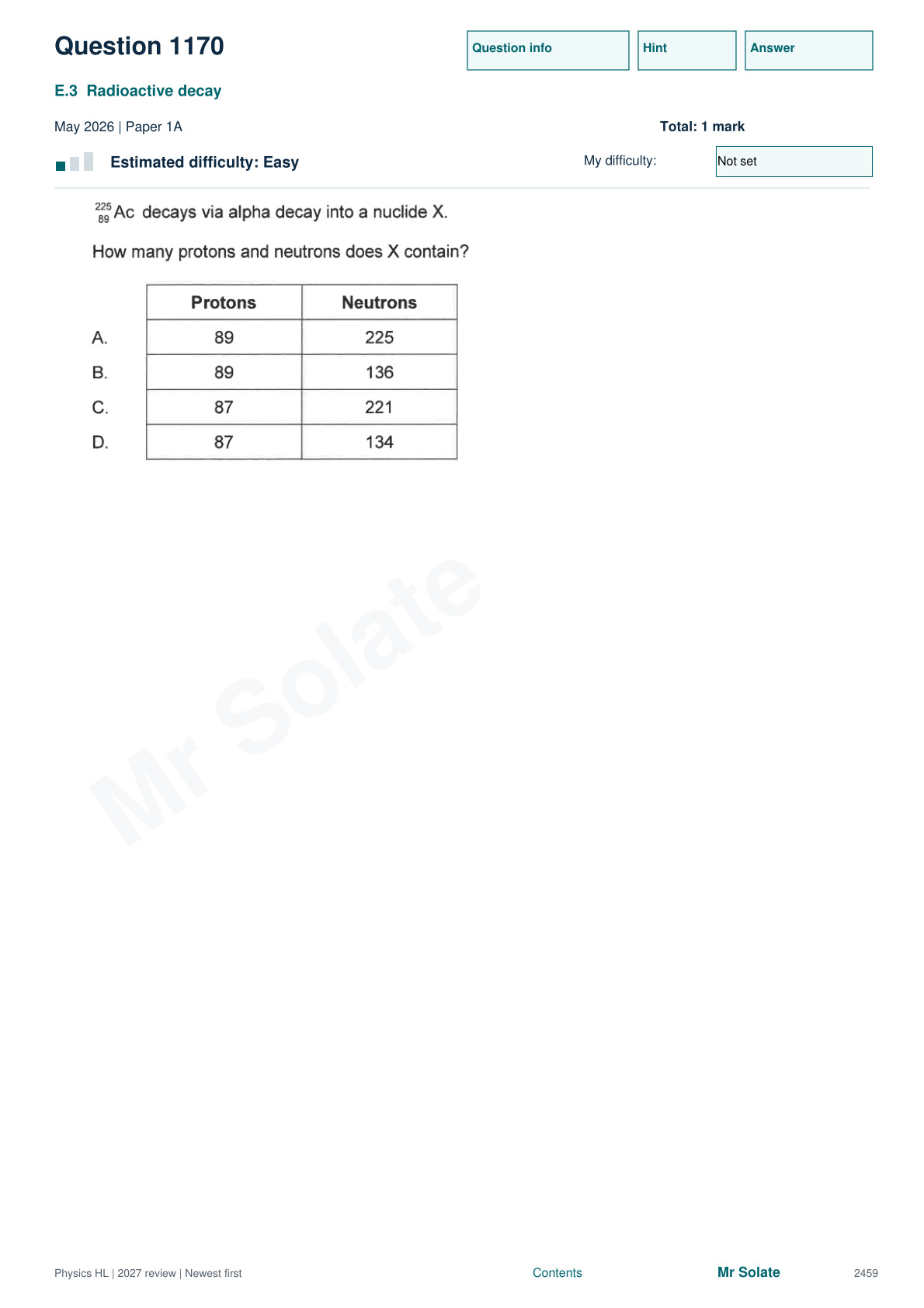 Original Physics question 1170, page 2459
