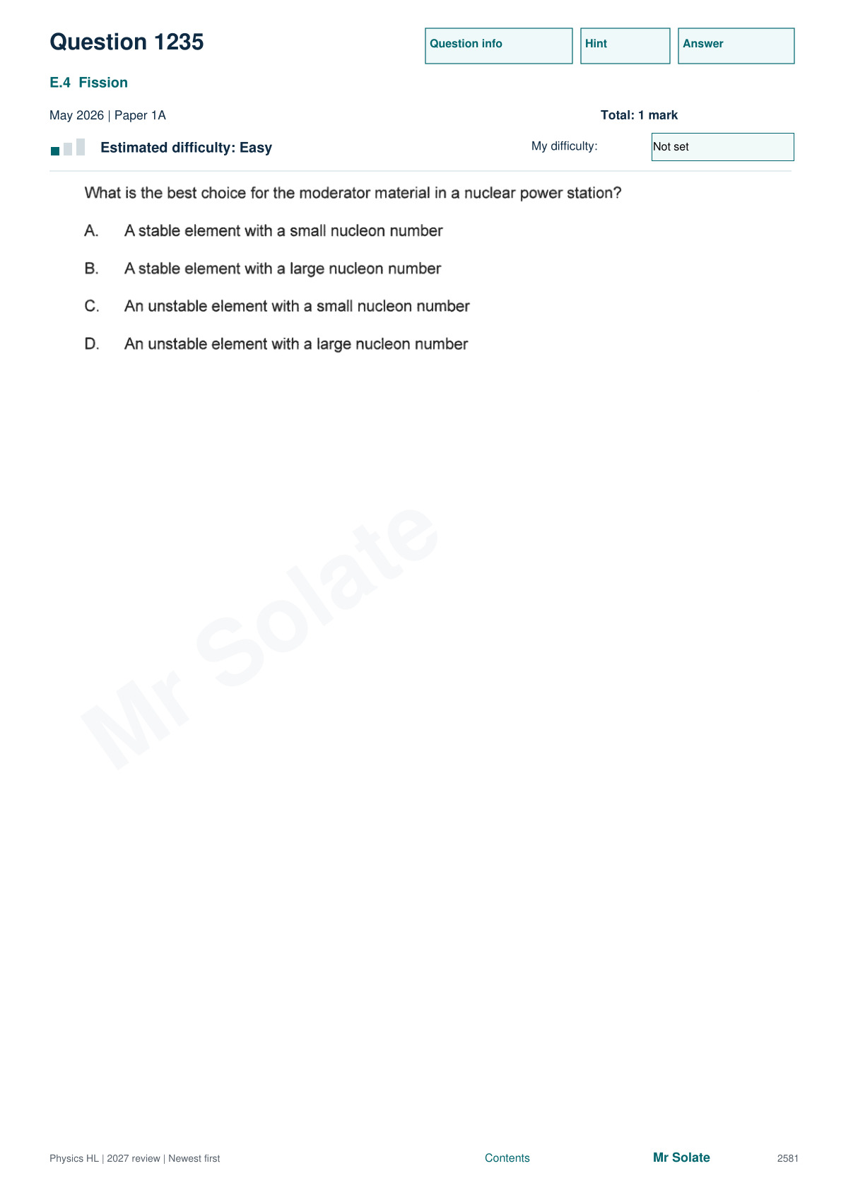 Original Physics question 1235, page 2581