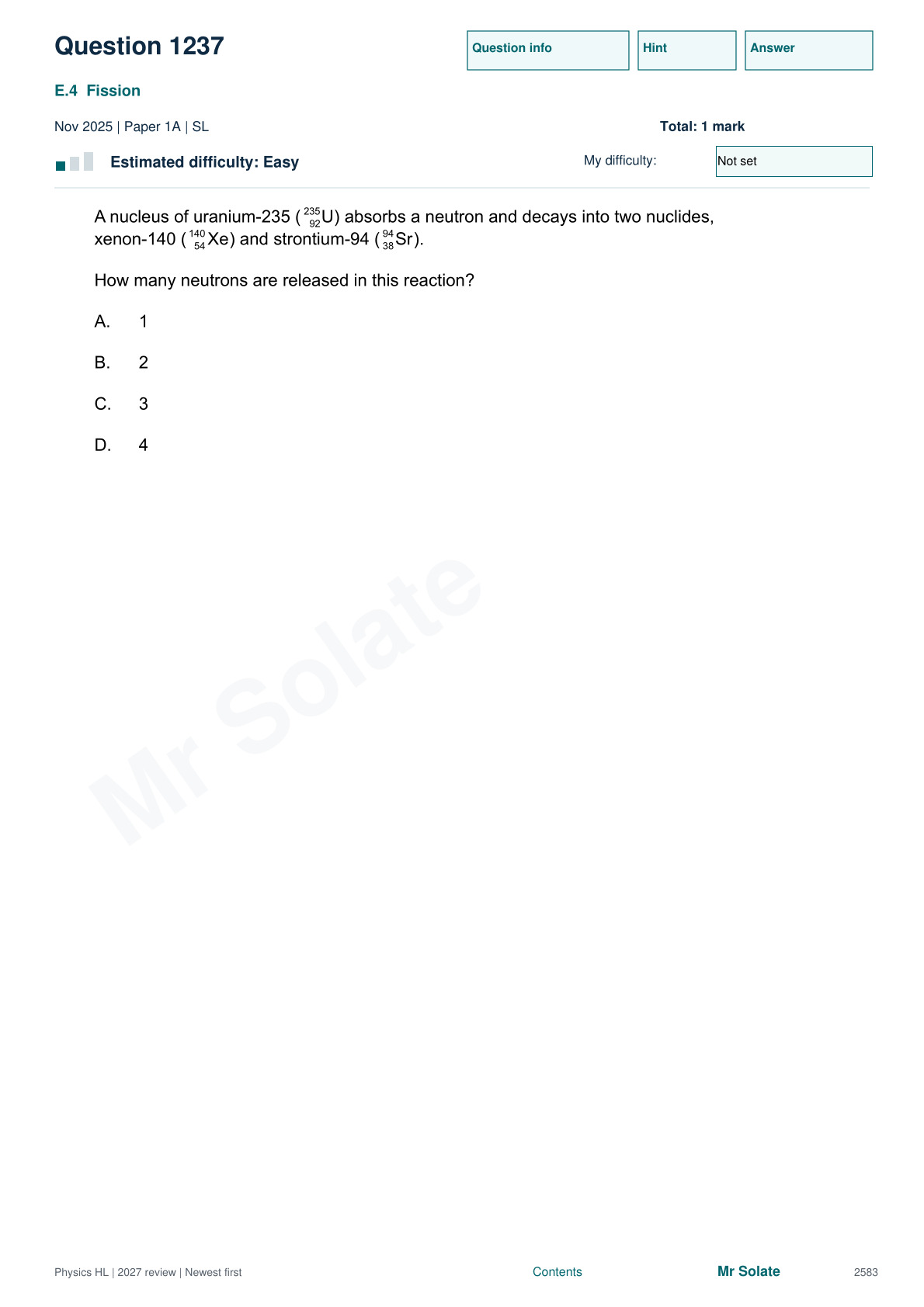 Original Physics question 1237, page 2583