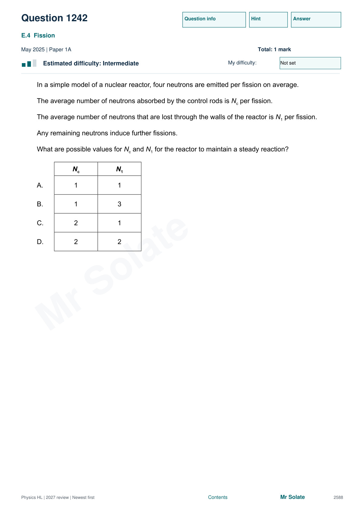 Original Physics question 1242, page 2588