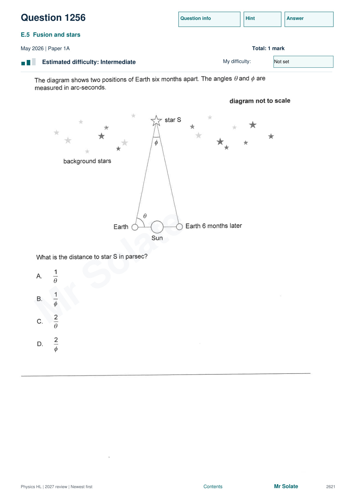 Original Physics question 1256, page 2621
