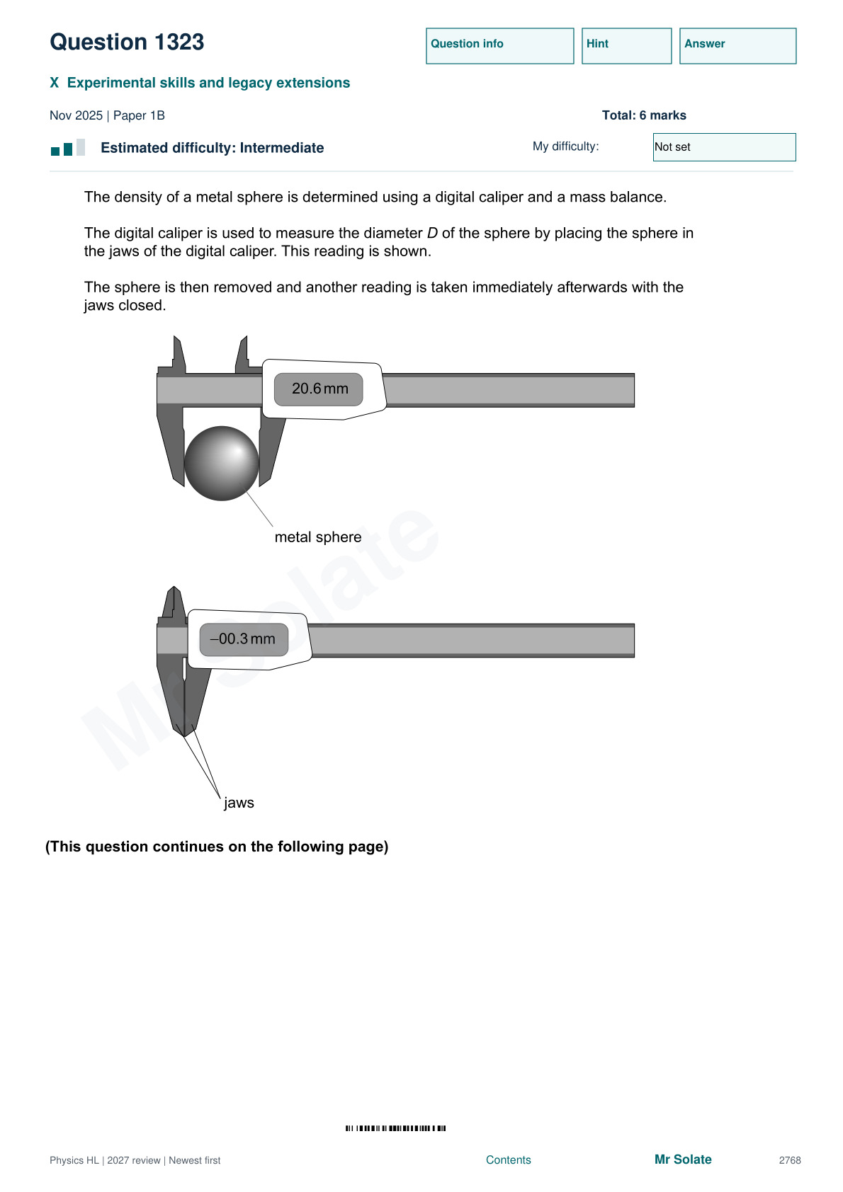 Original Physics question 1323, page 2768